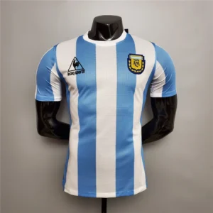 Argentina Authentic Retro Jersey Home Football Jersey 1986